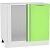 Шкаф нижний угловой Валерия-М НУ 990М Салатовый глянец-Белый