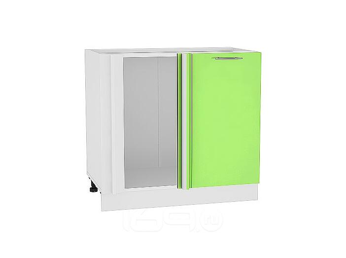 Шкаф нижний угловой Валерия-М НУ 990М Салатовый глянец-Белый