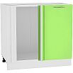 Шкаф нижний угловой Валерия-М НУ 990М Салатовый глянец-Белый