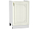 Шкаф нижний под мойку с 1-ой дверцей Виктория НМ 500 Белый сандал-Белый