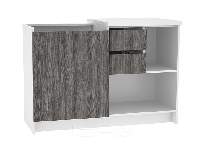 Шкаф нижний мойка Куба ШНМ 1202 Чёрный ясень