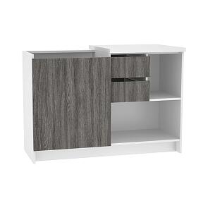 Шкаф нижний мойка Куба ШНМ 1202 Чёрный ясень