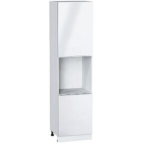 Шкаф пенал под бытовую технику с 2-мя дверцами Фьюжн П 600Н (для верхних шкафов высотой 920) Angel-Белый
