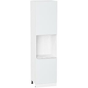 Шкаф пенал под бытовую технику с 2-мя дверцами Фьюжн П 600Н (для верхних шкафов высотой 920) Silky White-Белый