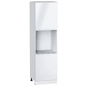 Шкаф пенал под бытовую технику с 2-мя дверцами Фьюжн ШП 600 (для верхних шкафов высотой 720) Angel-Белый