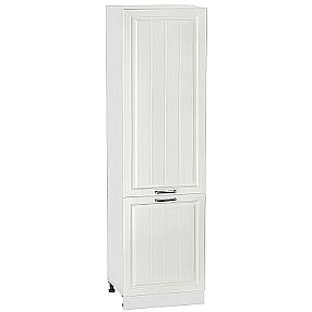  Шкаф пенал с 2-мя дверцами Прагa ШП 600 (для верхних шкафов высотой 720) Белое дерево-Белый