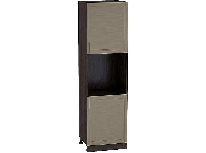 Шкаф пенал под бытовую технику с 2-мя дверцами Сканди 600Н (для верхних шкафов высотой 920) Cappuccino Wood-Венге