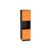 Шкаф пенал под бытовую технику с 1-ой дверцей и 2-мя ящиками Валерия-М ШП 602 (для верхних шкафов высотой 720) Оранжевый глянец-Венге