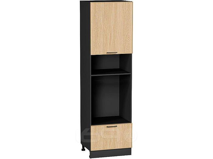 Шкаф пенал с 1-ой дверцей и ящиком под технику Эйр Real Oak/Graphite 2132*600*576