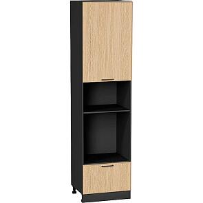 Шкаф пенал с 1-ой дверцей и ящиком под технику Эйр Real Oak/Graphite 2336*600*576