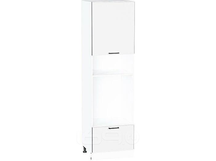 Шкаф пенал с 1-ой дверцей и ящиком под технику Эйр White Silk/Белый 2132*600*576