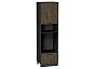 Шкаф пенал с 1-ой дверцей и ящиком под технику Флэт Brown Casella Oak 2S/Graphite 2132*600*574
