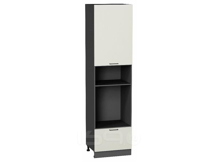 Шкаф пенал с 1-ой дверцей и ящиком под технику Флэт Cashmere In 2S/Graphite 2336*600*574