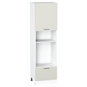 Шкаф пенал с 1-ой дверцей и ящиком под технику Флэт Cashmere In 2S/Белый 2132*600*574