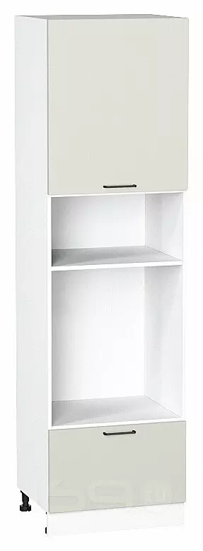 Шкаф пенал с 1-ой дверцей и ящиком под технику Флэт Cashmere In 2S/Белый 2132*600*574