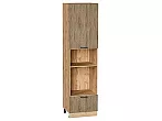 Шкаф пенал с 1-ой дверцей и ящиком под технику Флэт Natural Casella Oak 2S/Дуб Вотан 2336*600*574