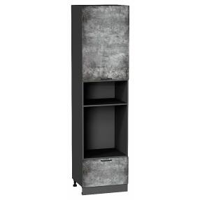 Шкаф пенал с 1-ой дверцей и ящиком под технику Флэт Temple Stone 2S/Graphite 2336*600*574