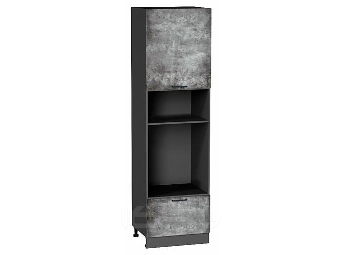 Шкаф пенал с 1-ой дверцей и ящиком под технику Флэт Temple Stone 2S/Graphite 2132*600*574