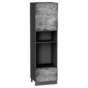 Шкаф пенал с 1-ой дверцей и ящиком под технику Флэт Temple Stone 2S/Graphite 2132*600*574
