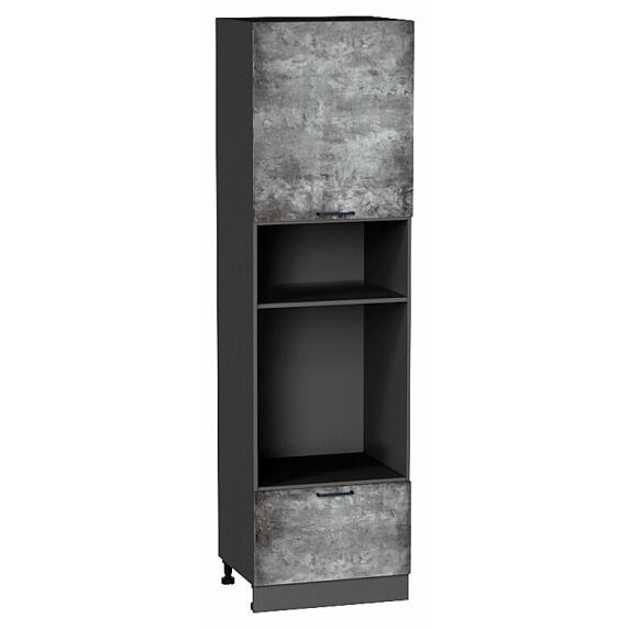 Шкаф пенал с 1-ой дверцей и ящиком под технику Флэт Temple Stone 2S/Graphite 2132*600*574