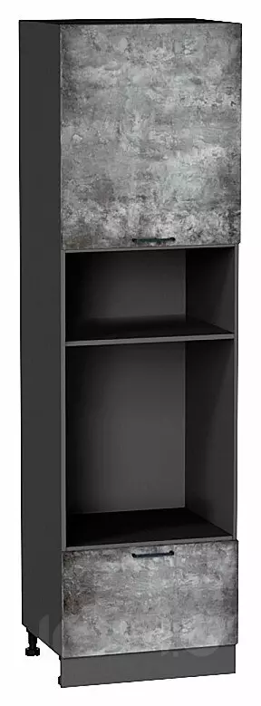 Шкаф пенал с 1-ой дверцей и ящиком под технику Флэт Temple Stone 2S/Graphite 2132*600*574