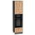 Шкаф пенал с 1-ой дверцей и ящиком под технику Флэт Wotan Oak 2S/Graphite 2336*600*574