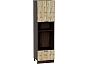 Шкаф пенал с 1-ой дверцей и ящиком под технику Флэт Wotan Oak 2S/Graphite 2132*600*574