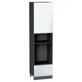 Шкаф пенал с 1-ой дверцей и ящиком под технику Фьюжн Angel Graphite 2336*600*576