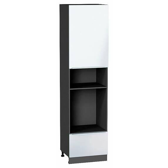 Шкаф пенал с 1-ой дверцей и ящиком под технику Фьюжн Angel Graphite 2336*600*576