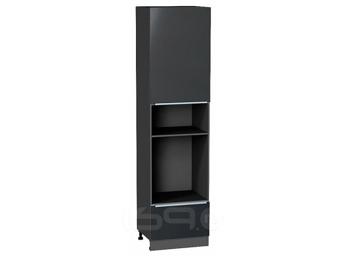 Шкаф пенал с 1-ой дверцей и ящиком под технику Фьюжн Anthracite Graphite 2336*600*576