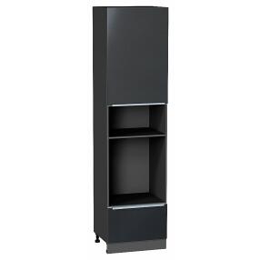 Шкаф пенал с 1-ой дверцей и ящиком под технику Фьюжн Anthracite Graphite 2336*600*576
