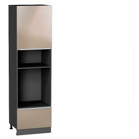 Шкаф пенал с 1-ой дверцей и ящиком под технику Фьюжн Gallant Graphite 2132*600*576