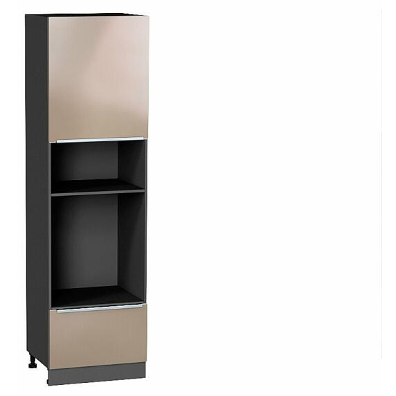 Шкаф пенал с 1-ой дверцей и ящиком под технику Фьюжн Gallant Graphite 2132*600*576