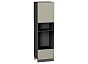 Шкаф пенал с 1-ой дверцей и ящиком под технику Фьюжн Silky Grey Graphite 2132*600*576