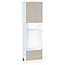 Шкаф пенал с 1-ой дверцей и ящиком под технику Квадро Кашемир/Белый 2132*600*577 Шкаф пенал с 1-ой дверцей и ящиком под технику Квадро Кашемир/Белый 2132*600*577