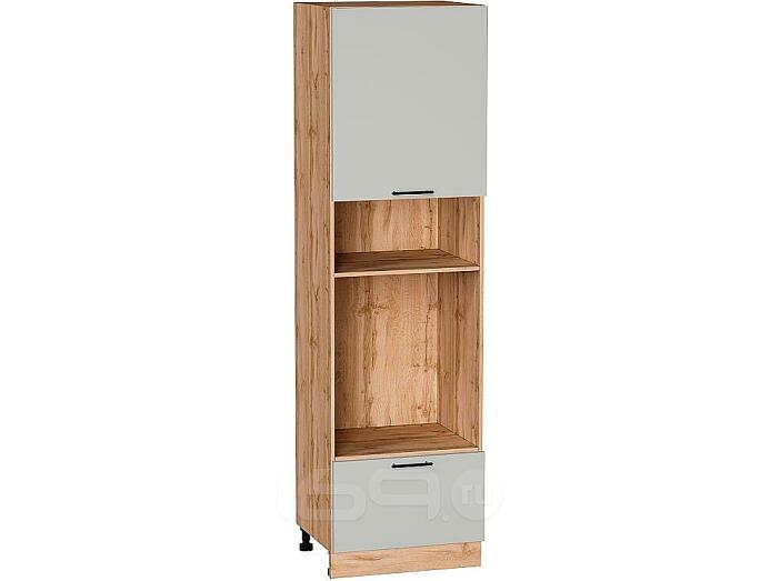 Шкаф пенал с 1-ой дверцей и ящиком под технику Лайт Special Grey/Дуб Вотан 2132*600*574