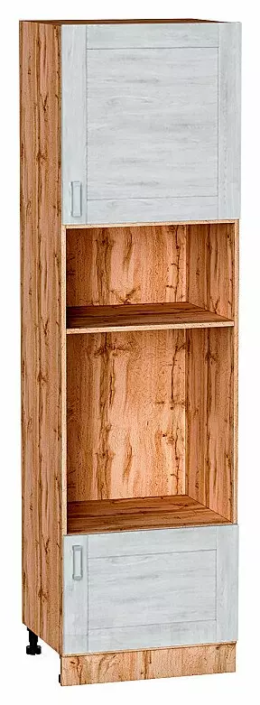 Шкаф пенал с 1-ой дверцей и ящиком под технику Лофт Nordic Oak Дуб Вотан 2132*600*576