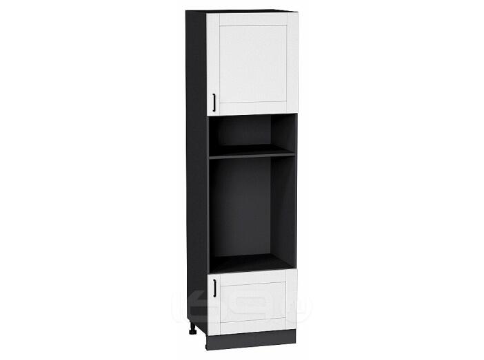 Шкаф пенал с 1-ой дверцей и ящиком под технику Лофт Super White Graphite 2132*600*576