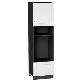 Шкаф пенал с 1-ой дверцей и ящиком под технику Лофт Super White Graphite 2132*600*576