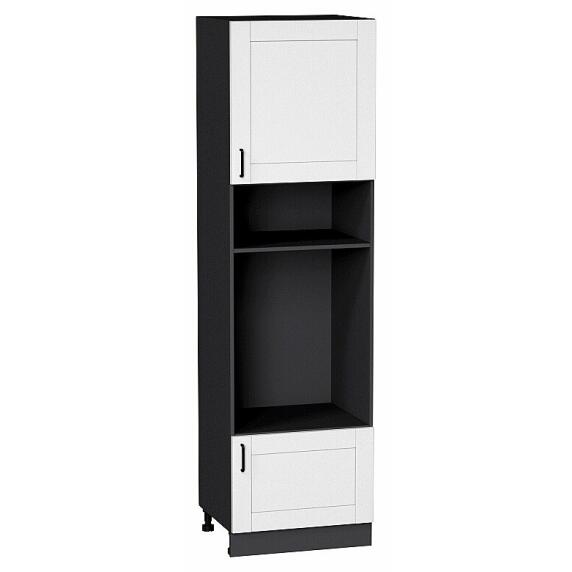 Шкаф пенал с 1-ой дверцей и ящиком под технику Лофт Super White Graphite 2132*600*576