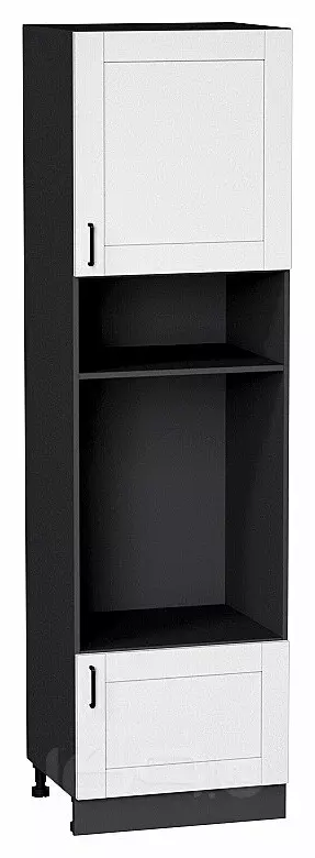 Шкаф пенал с 1-ой дверцей и ящиком под технику Лофт Super White Graphite 2132*600*576