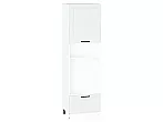 Шкаф пенал с 1-ой дверцей и ящиком под технику Нео White Silk/Белый 2132*600*576