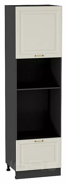 Шкаф пенал с 1-ой дверцей и ящиком под технику Ницца Агат/Graphite 2132*600*574