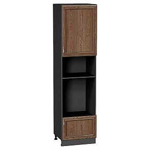 Шкаф пенал с 1-ой дверцей и ящиком под технику Шале Brown Dreamline Graphite 2336*600*576