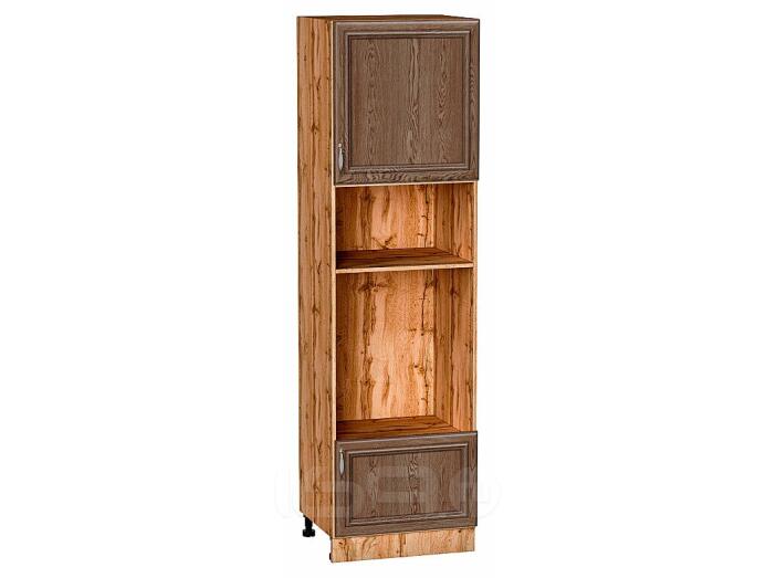 Шкаф пенал с 1-ой дверцей и ящиком под технику Шале Brown Dreamline Дуб Вотан 2132*600*576