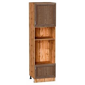 Шкаф пенал с 1-ой дверцей и ящиком под технику Шале Brown Dreamline Дуб Вотан 2132*600*576
