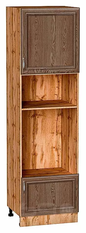 Шкаф пенал с 1-ой дверцей и ящиком под технику Шале Brown Dreamline Дуб Вотан 2132*600*576