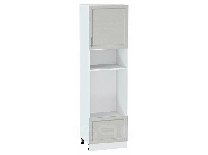 Шкаф пенал с 1-ой дверцей и ящиком под технику Сканди Cappuccino Softwood Белый 2132*600*576