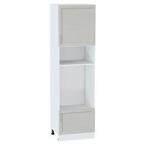 Шкаф пенал с 1-ой дверцей и ящиком под технику Сканди Cappuccino Softwood Белый 2132*600*576