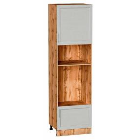 Шкаф пенал с 1-ой дверцей и ящиком под технику Сканди Cappuccino Softwood Дуб Вотан 2132*600*576